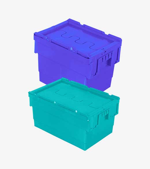 Tote Bins with attached LID